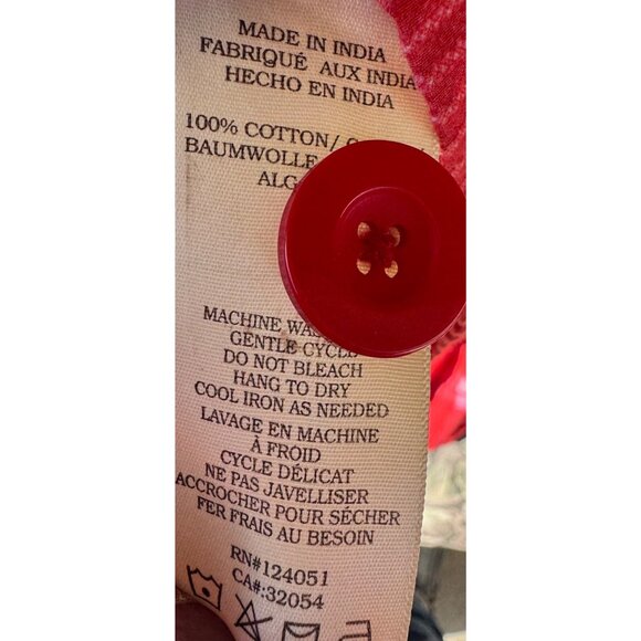 Anthropologie Porridge Womens Medium Red & Pink Plaid Wide-Leg Pants 100% Cotton - Picture 5 of 14